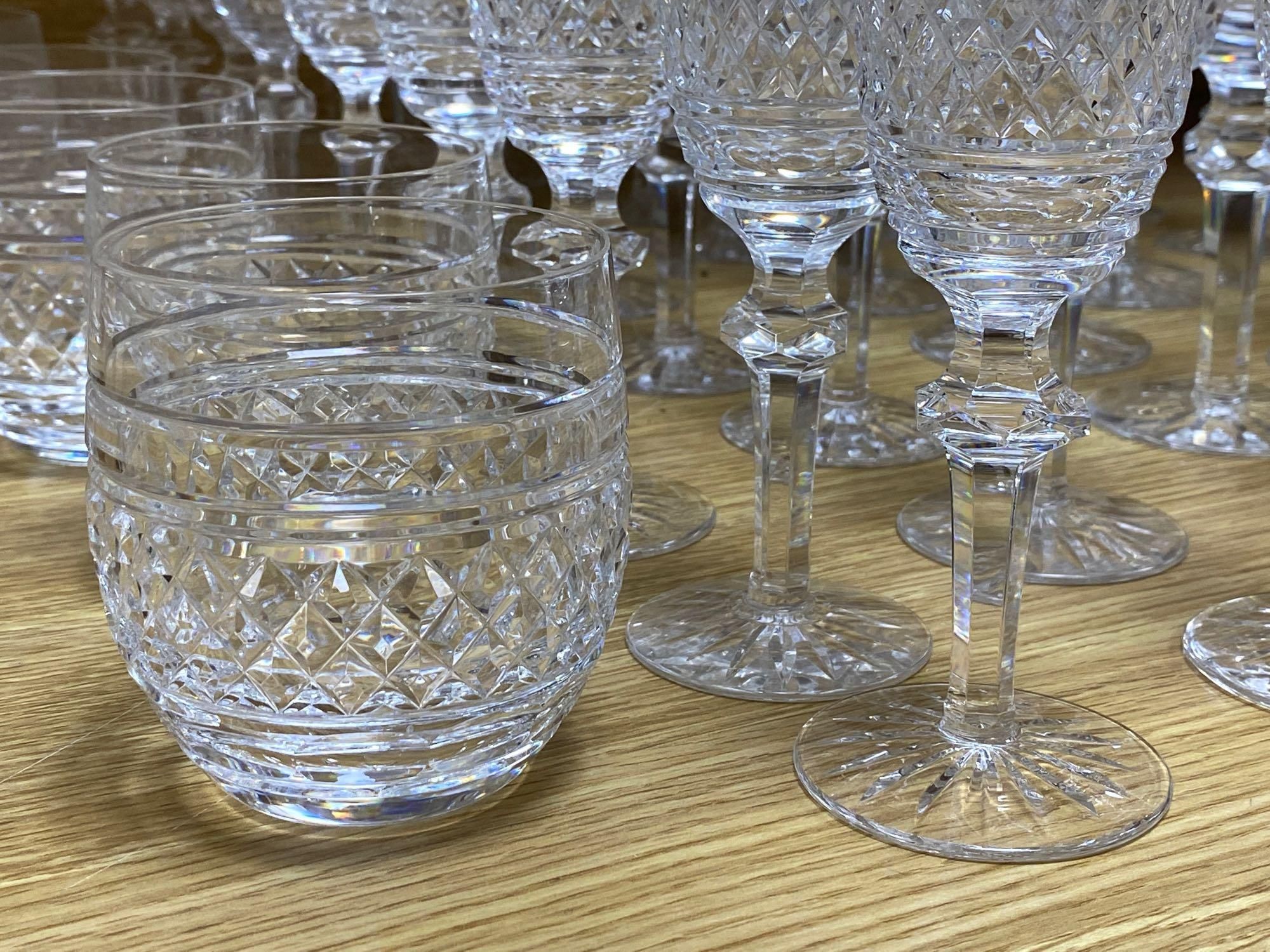 A suite of Waterford cut drinking glasses for eight settings (48)